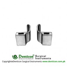 DeBakey Lateral Blades Pair Fig. 2 Stainless Steel, Blade Size 40 x 40 mm